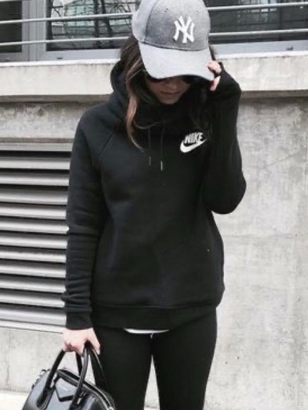 Nike Women’s Sportswear Rally Funnel Neck Hoodie in Black, S